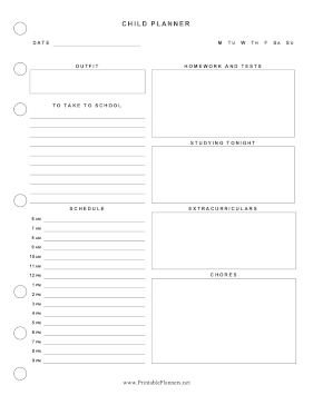 Basic Child Planner