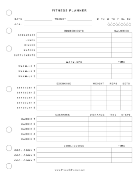 Basic Fitness Planner