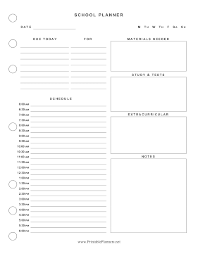 Basic School Planner