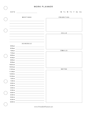 Basic Work Planner