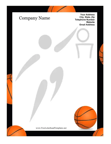 Basketball Letterhead