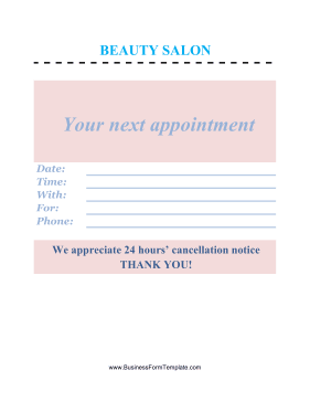 Beauty Salon Appointment