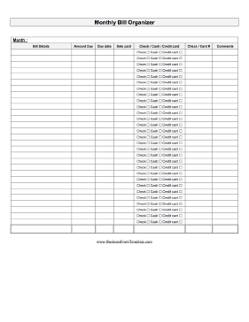 Bill Organizer