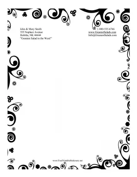 Black And White Nature Stationery stationery design