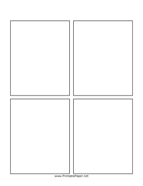 Printable Blank Comic Book Page