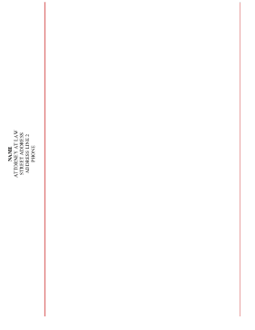 Blank Legal Pleading Paper Red Lines Personalized Left