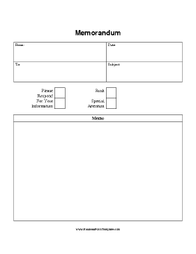 Blank Memo