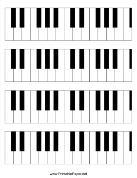 Printable Blank Piano Two Octaves