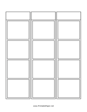 Printable Blank Vertical Comic Strip