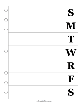 Block Letters Weekly Planner