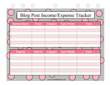 Blog Expense Tracker