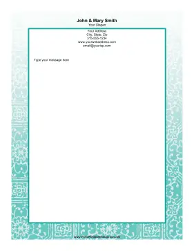 Blue Floral stationery design