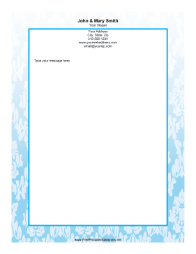 Blue Leaf stationery design