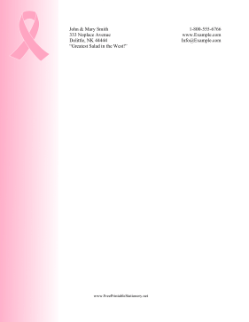 Breast Cancer Ribbon Stationery stationery design