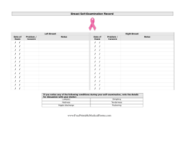 Breast Exam Record