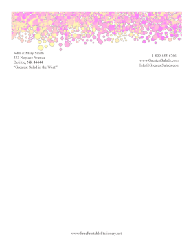 Bright Paint Spatter stationery design