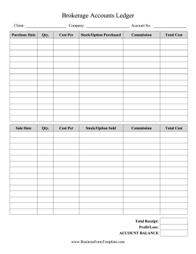 Brokerage Accounts Ledger