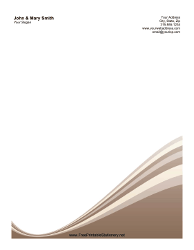 Brown Curve stationery design