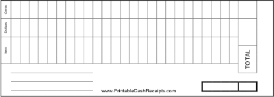 Business Deposit Receipt