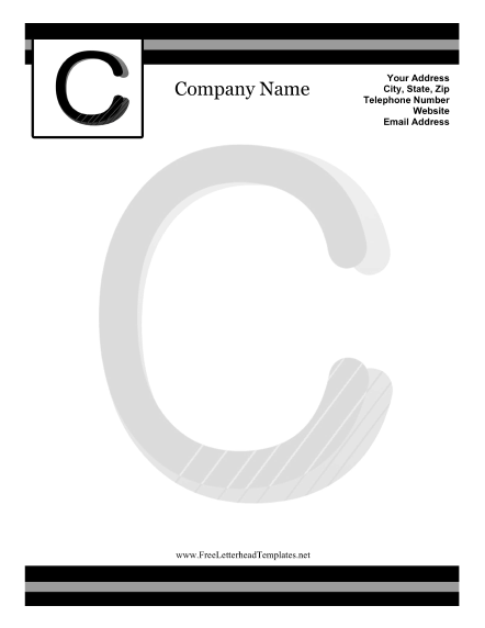 C Monogram Letterhead