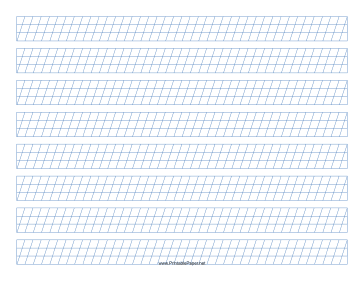 Printable Calligraphy Guide Paper - Landscape