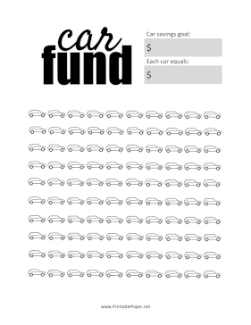 Printable Car Fund