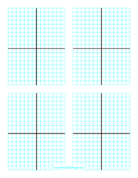 Printable Cartesian Graph (four per page)