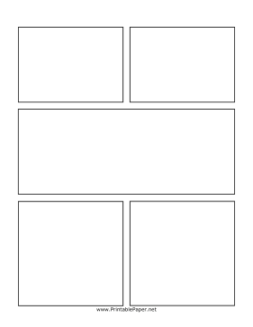 Printable Center Action Comic Page