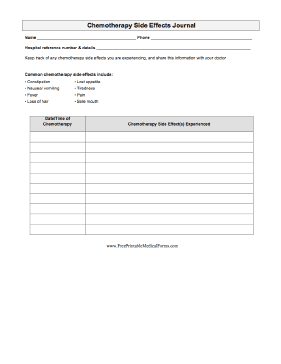 Chemotherapy Side Effects Journal