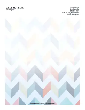 Chevron stationery design