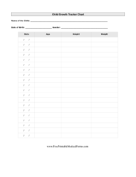 Child Growth Chart