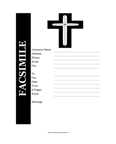 Christian fax cover sheet