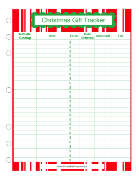 Christmas Gift Tracker