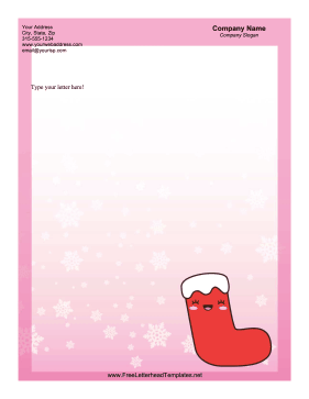 Christmas Letterhead Smiling Stocking