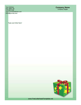 Christmas Letterhead Star Present