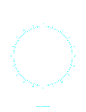 Printable Circular Percentage - 6 inch