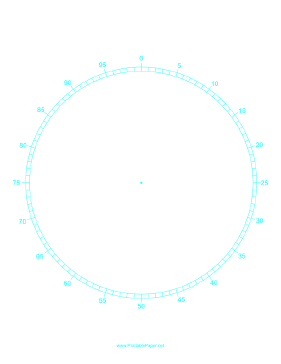 Printable Circular Percentage - 7 inch