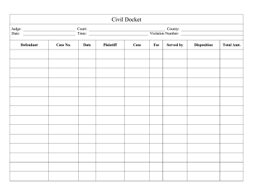 Civil Docket