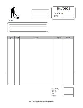 Cleaning Service Invoice Template