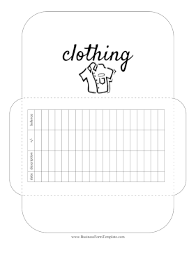 Clothing Cash Envelope