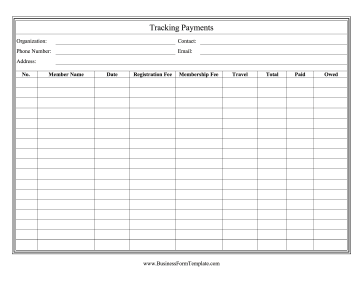 Club Tracking Payments