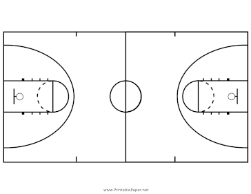 Printable College Mens Basketball Court Diagram