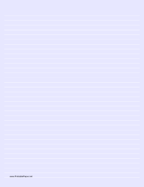 Printable Lined Paper - Light Blue - Medium White Lines