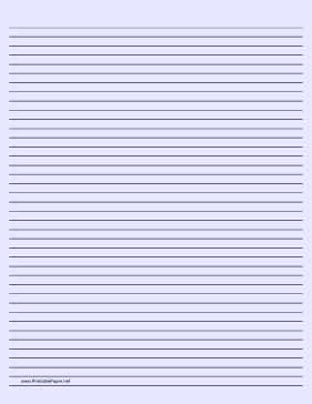 Printable Lined Paper - Light Blue - Narrow Black Lines