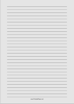 Printable Lined Paper - Light Gray - Wide Black Lines - A4