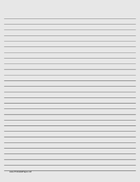 Printable Lined Paper - Light Gray - Wide Black Lines