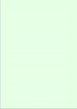 Printable Lined Paper - Light Green - Narrow White Lines - A4