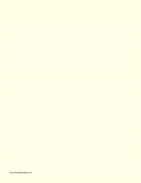 Printable Lined Paper - Light Yellow - Wide White Lines