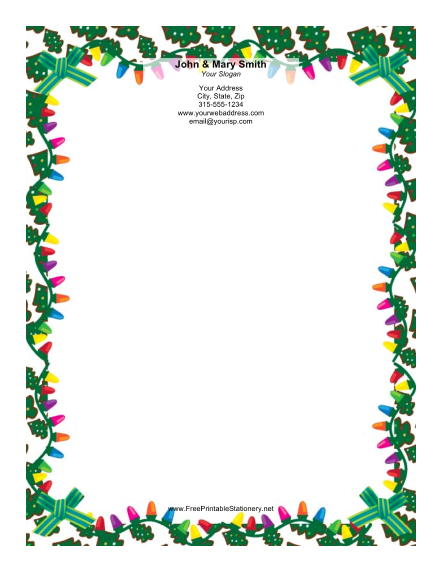 Colorful Lights stationery design