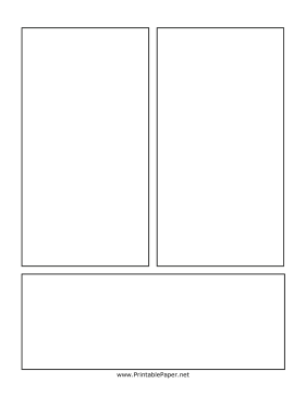 Printable Comic Page With Vertical Bars